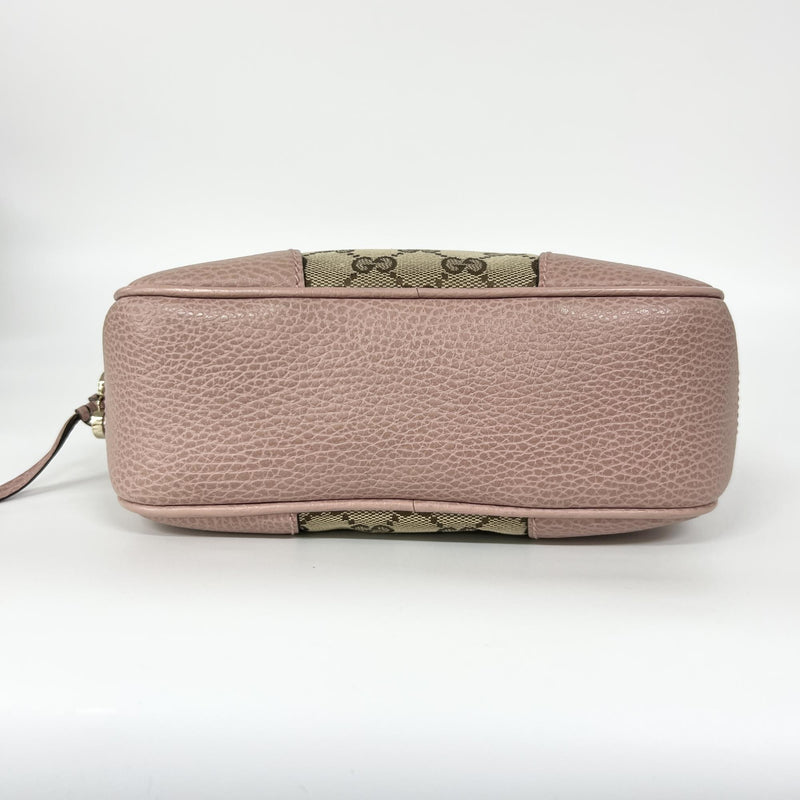 Gucci Bree Disco Gg Canvas With Leather Brown Bag