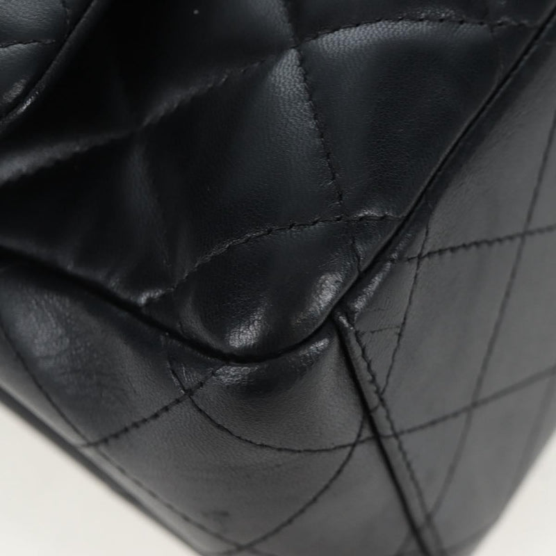 Chanel Classic Timeless Double Flap Quilted Caviar Black Leather Bag