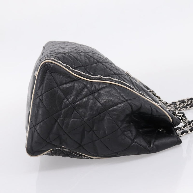 Chanel North South Mademoiselle Lock Quilted Leather Black Bag