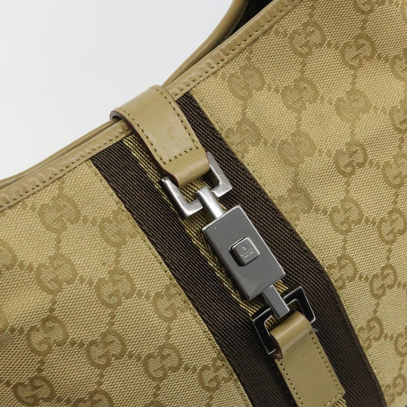 Gucci Web Jackie O Hobo Gg Canvas Beige