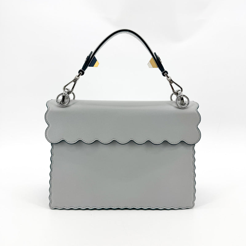 Fendi Kan I Leather Gray Bag
