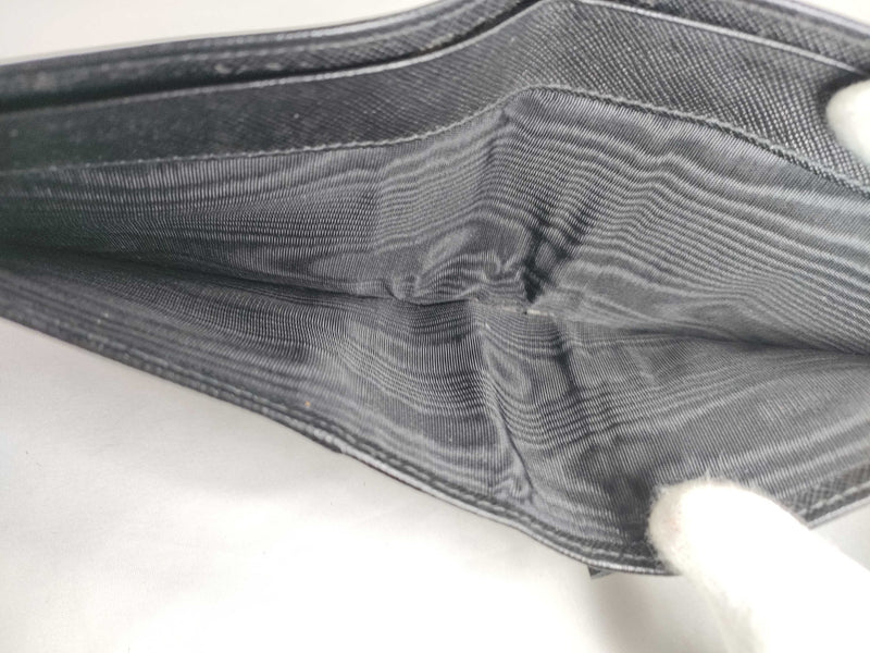 Prada Saffiano Bifold Leather Black Accessory