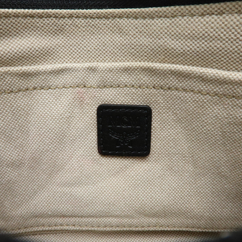 Mcm Vintage Vicetos Leather Gray Canvas Bag