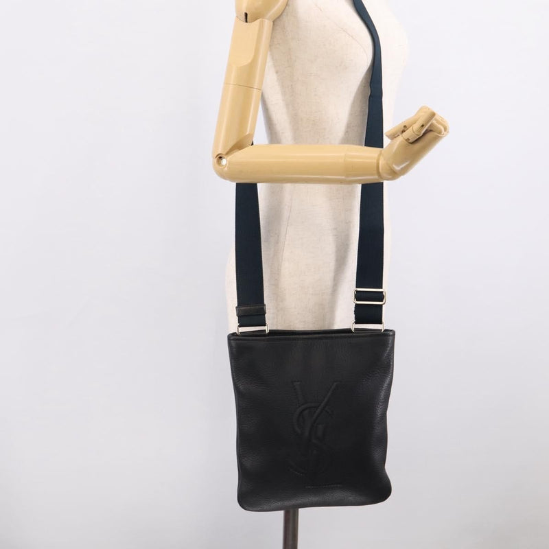 Saint Laurent Vintage Shoulder Bag Leather Black