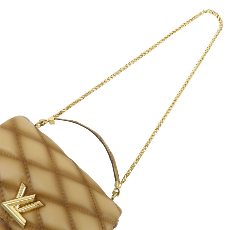 Louis Vuitton Go-14 Nm Malletage Leather Beige Bag