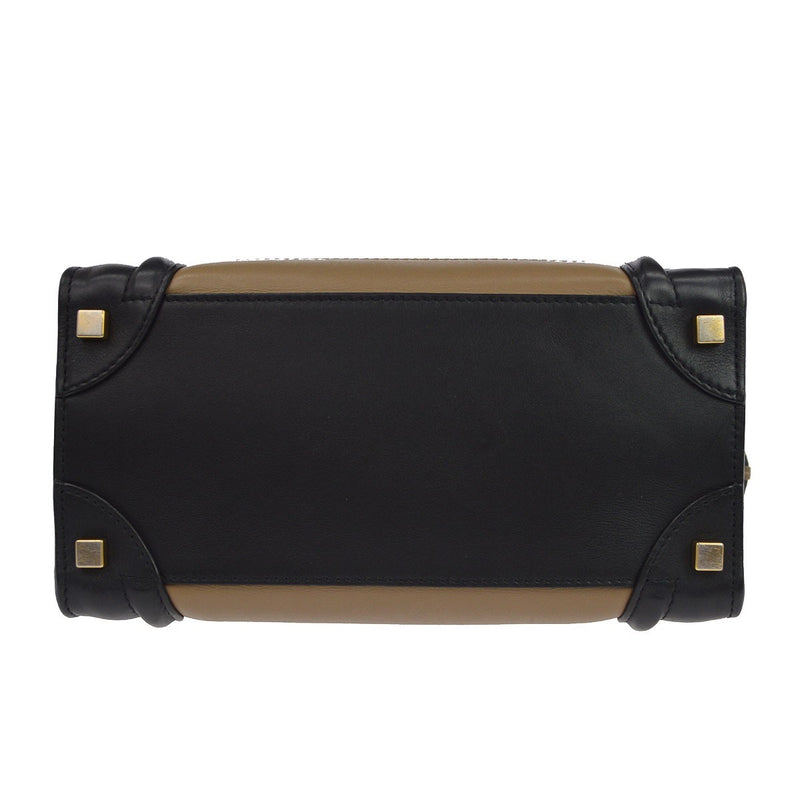 Celine Tricolor Luggage Leather Beige Bag