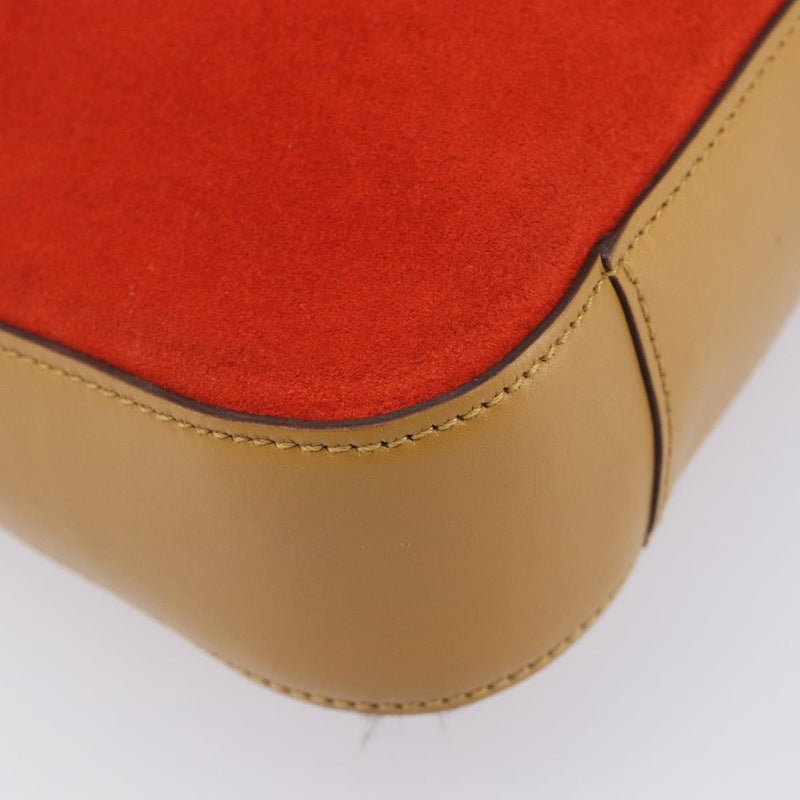 Gucci Vintage Zip Hobo Leather & Suede Red