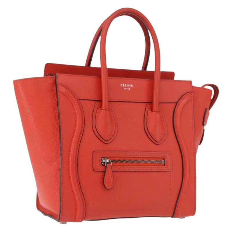 Celine Luggage Smooth Leather Red Bag