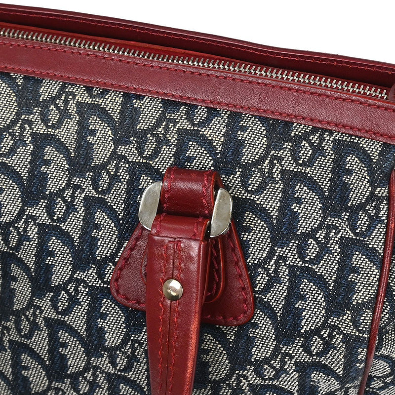 Christian Dior Vintage Trotter Zip Diorissimo Canvas Navy Bag