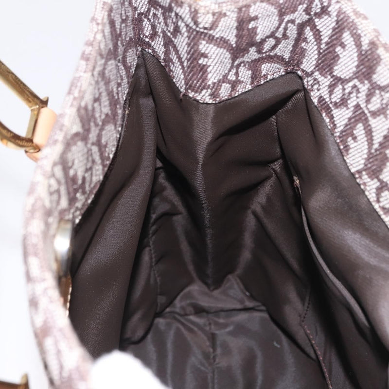 Christian Dior Vintage Open Diorissimo Canvas Brown Bag