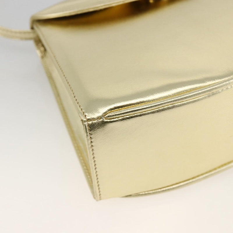Salvatore Ferragamo Shoulder Leather Gold Bag