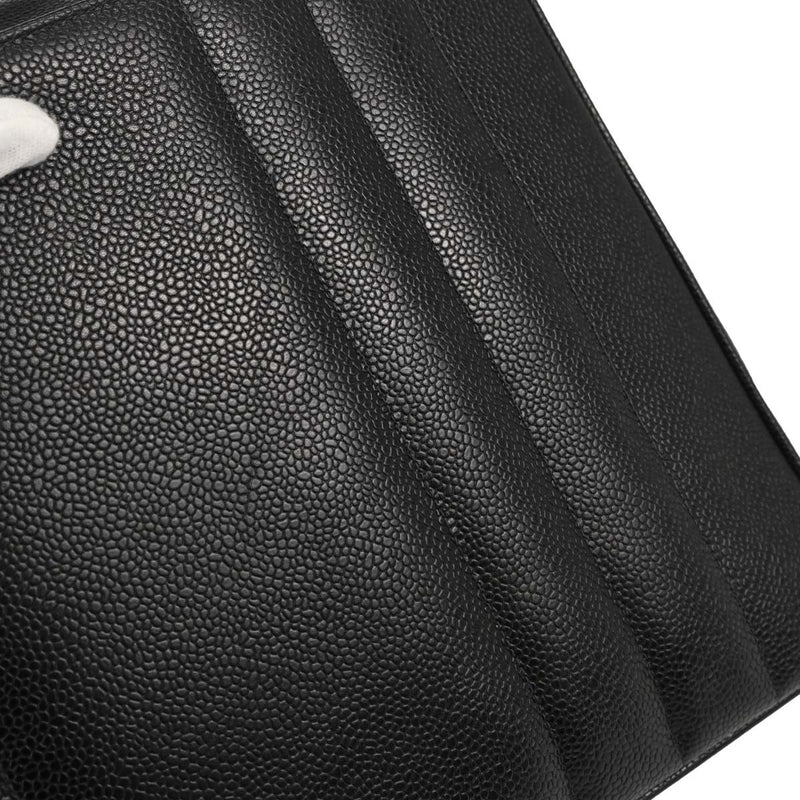 Chanel Vintage Top Handle Vertical Quilt Caviar Black Calfskin Bag