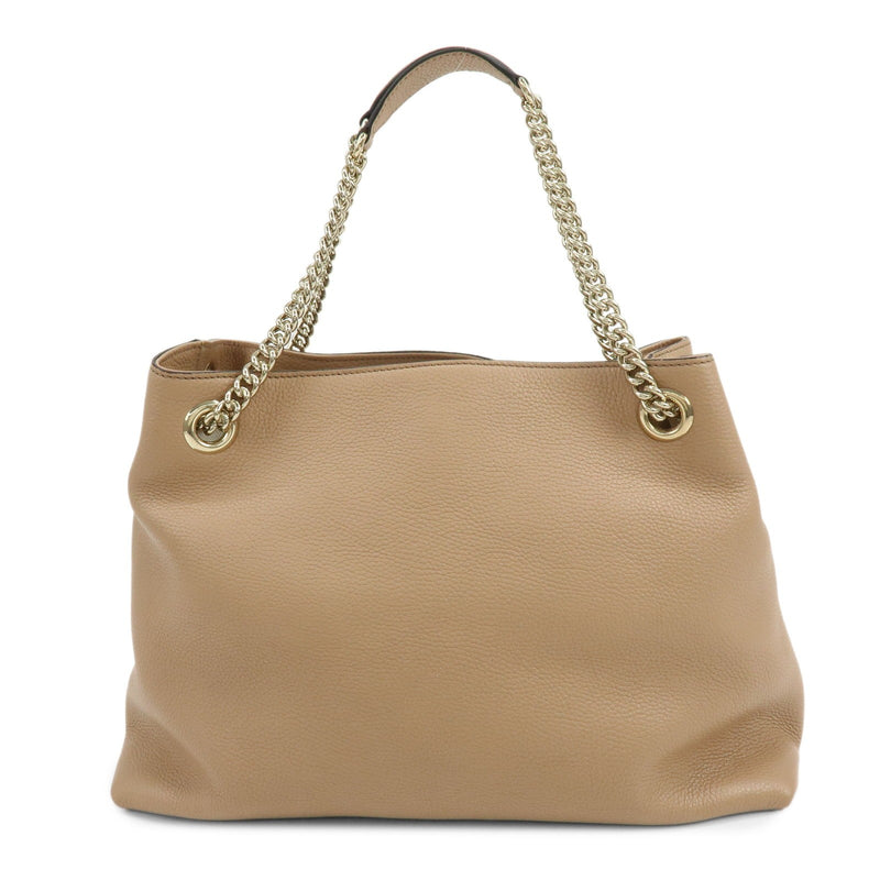Gucci Soho Chain Strap Leather Beige Bag