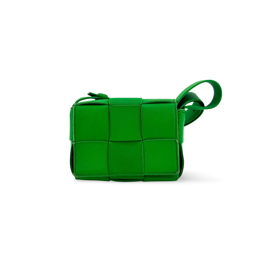 Bottega Veneta Cassette Maxi Intrecciato Leather Green Bag