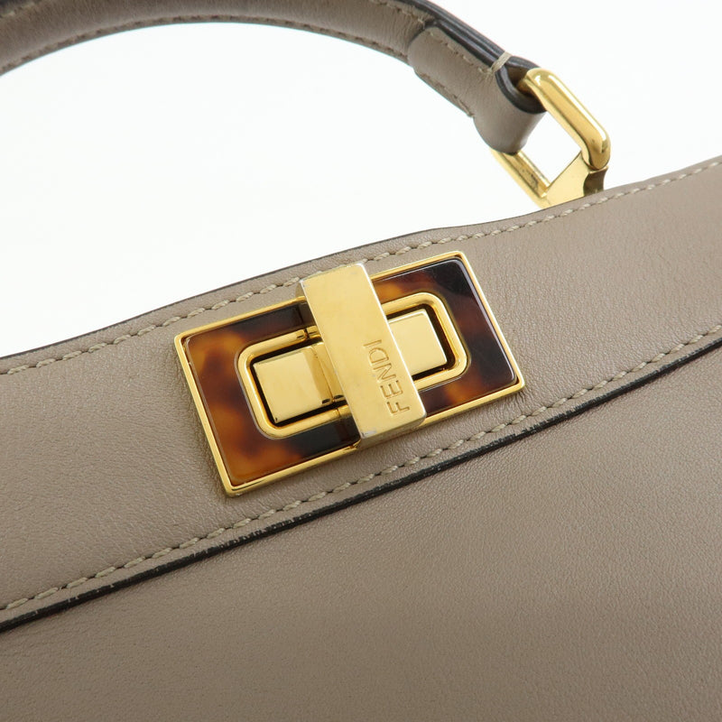 Fendi Peekaboo Iseeu Leather Gray Bag