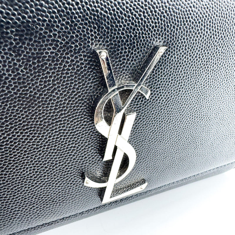 Saint Laurent Classic Monogram Flap Chain Leather Black Bag