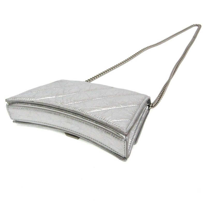 Balenciaga Crush Chain Flap Leather Silver Bag