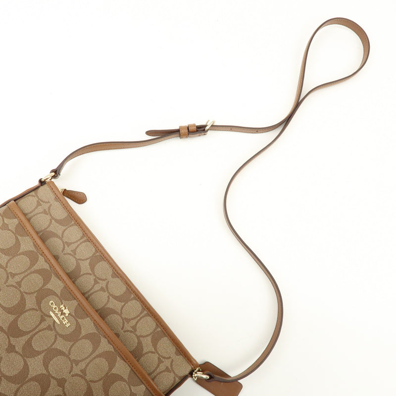 Coach Shoulder Canvas Brown Bag