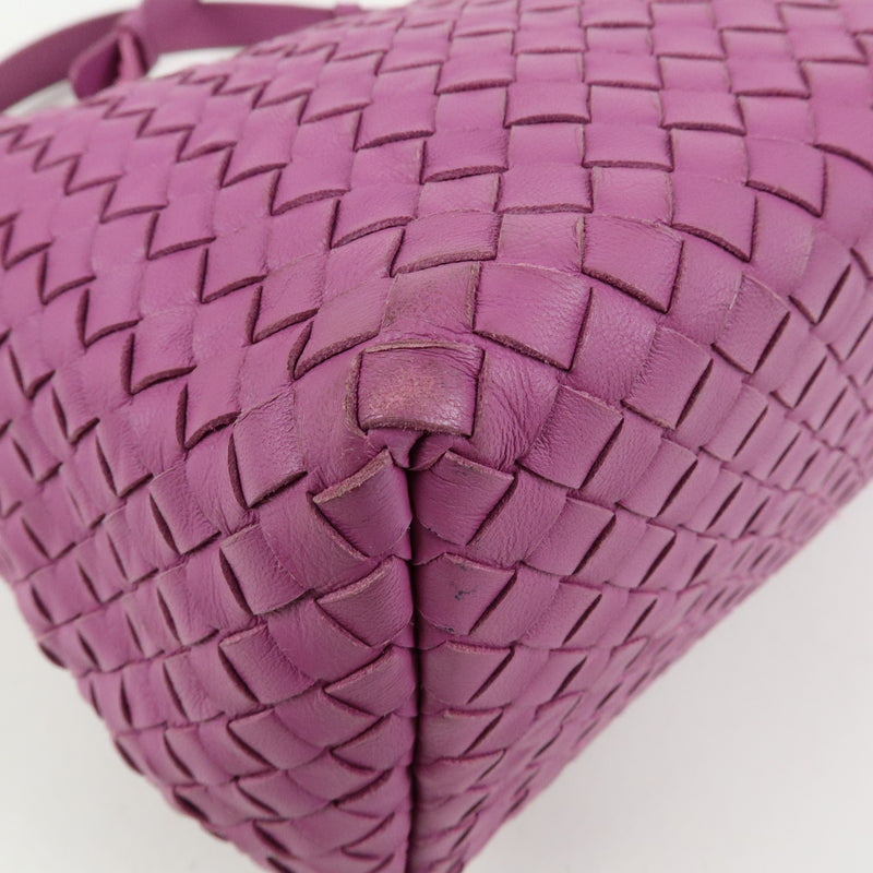 Bottega Veneta Garda Intrecciato Nappa Purple Leather Bag