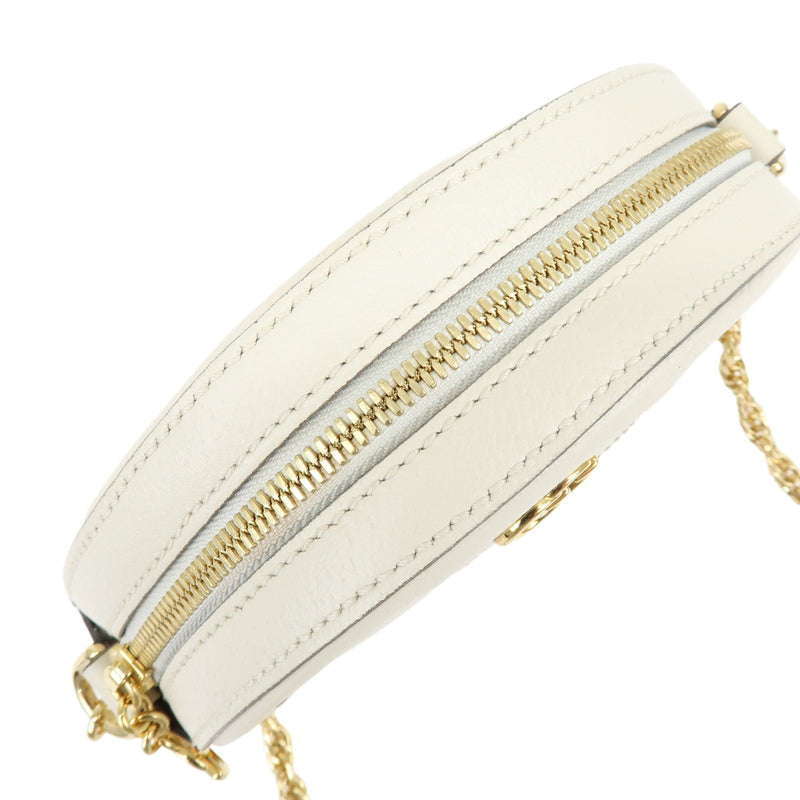 Gucci Ophidia Round Leather White Bag