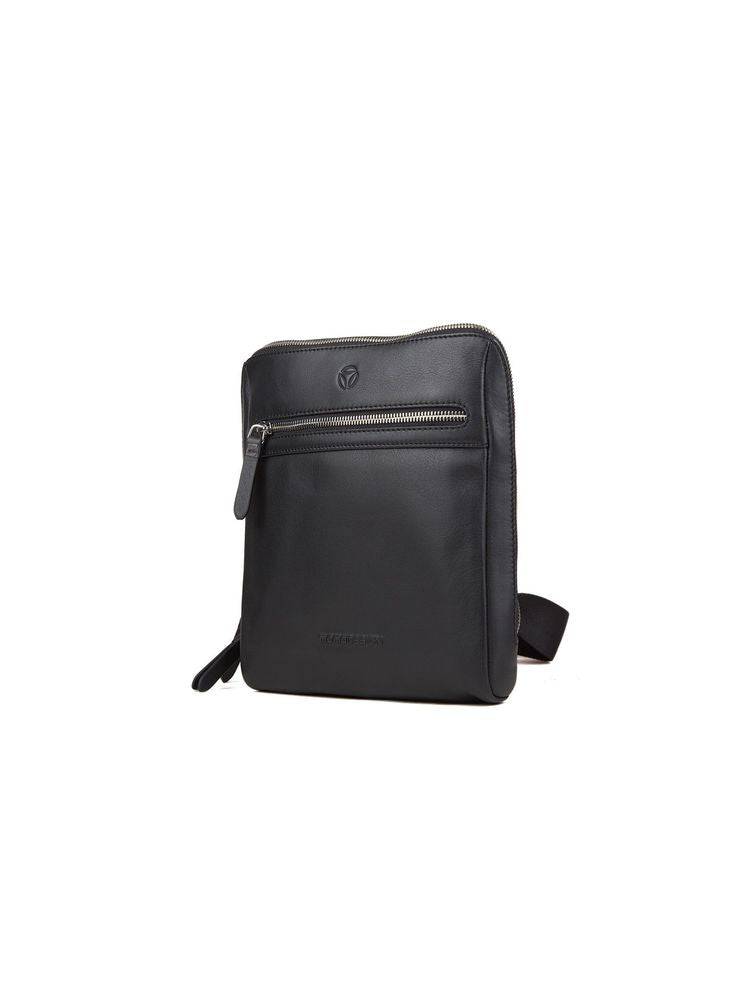 Momo Design Genuine Leather Shoulder Bag — Black
