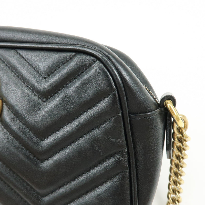 Gucci Gg Marmont Matelasse Leather Black Bag