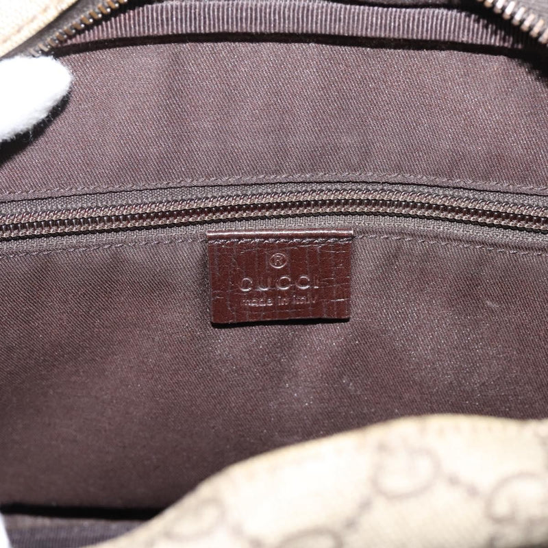 Gucci Front Zip Pocket Messenger Gg Coated Canvas Beige