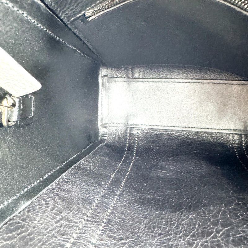 Balenciaga Everyday Patent Silver Leather Bag