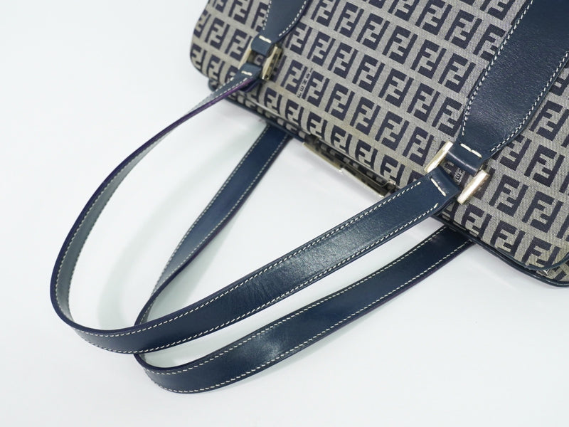 Fendi Vintage Shoulderbag Canvas Navy Bag