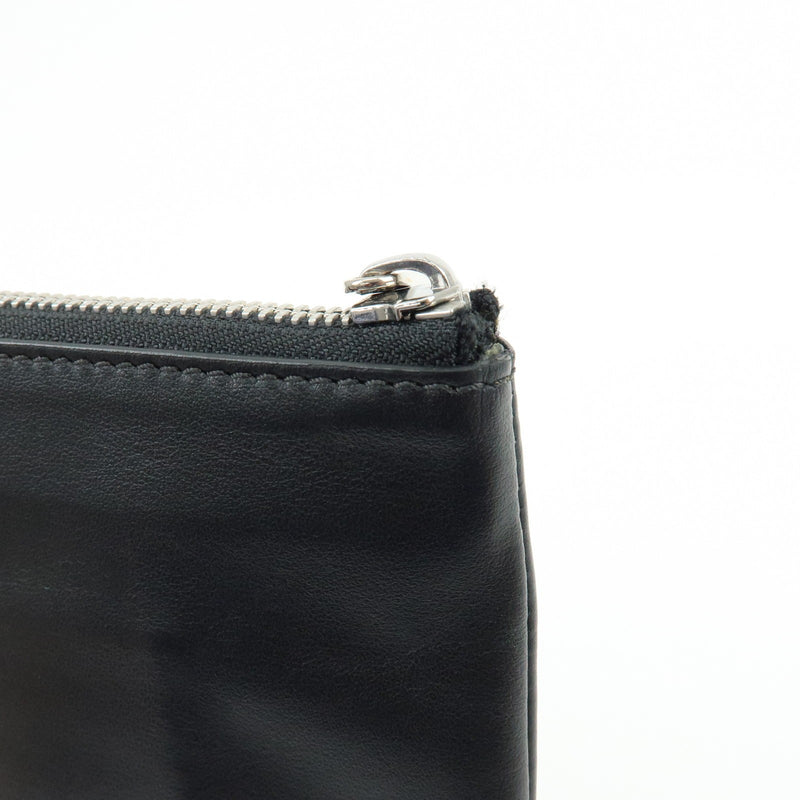 Burberry Logo Zip Printed Leather Black Bag