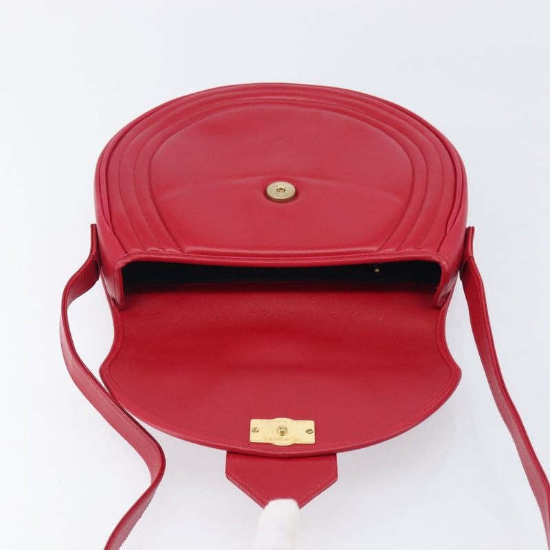 Saint Laurent Vintage Shoulder Bag Leather Red