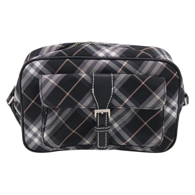 Burberry Nova Check Blue Label Nylon Black Bag