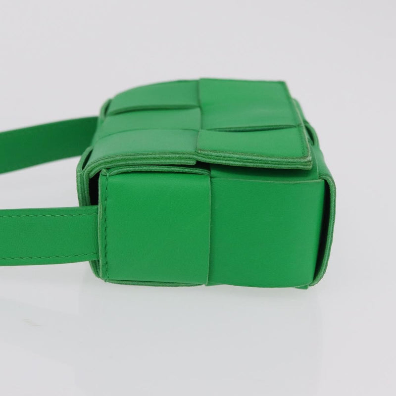 Bottega Veneta Cassette Maxi Intrecciato Leather Green Bag