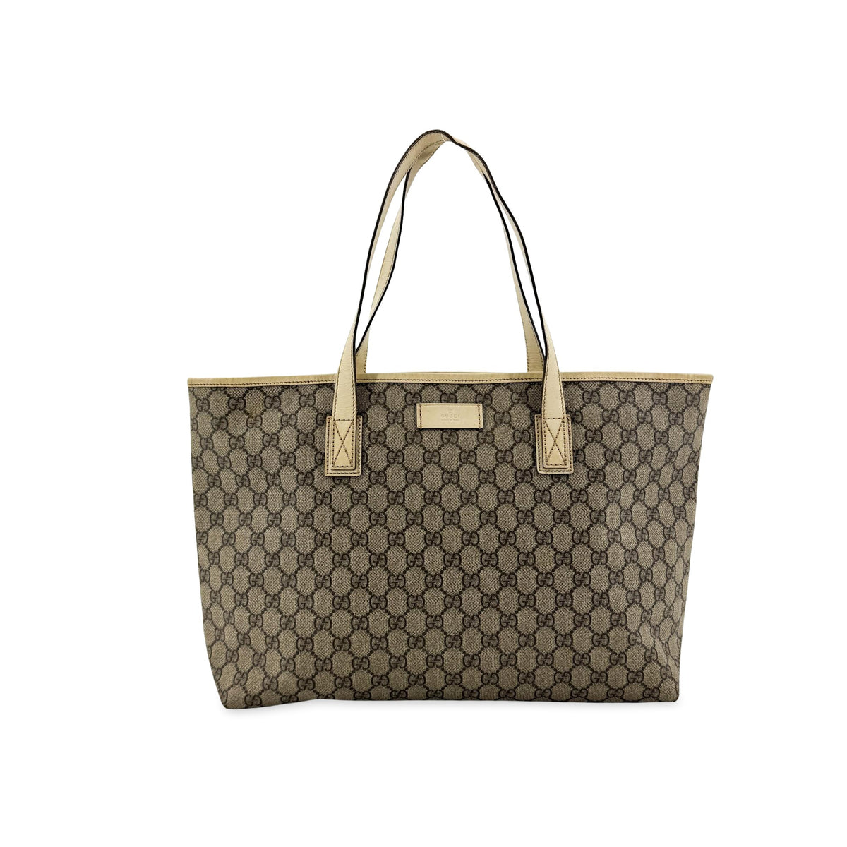 Gucci Plus Gg Coated Canvas With Leather Brown Bag
