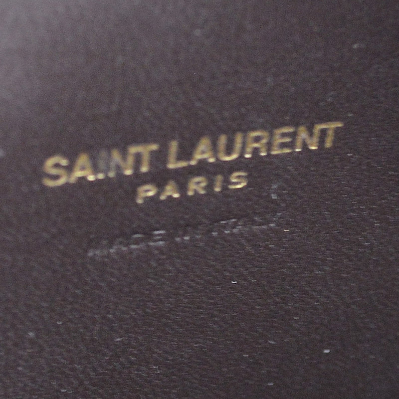 Saint Laurent Le Monogramme Monogram All Over Coated Canvas And Leather Brown Bag