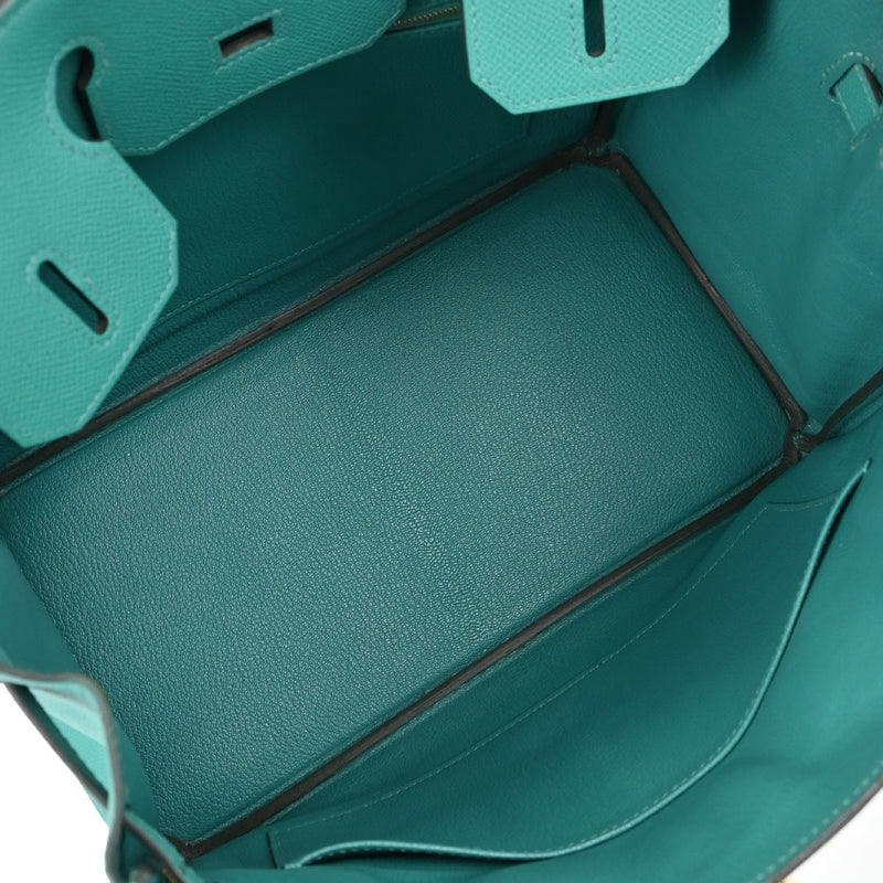 Hermes Birkin Green Epsom With Gold Hardware Leather Bag