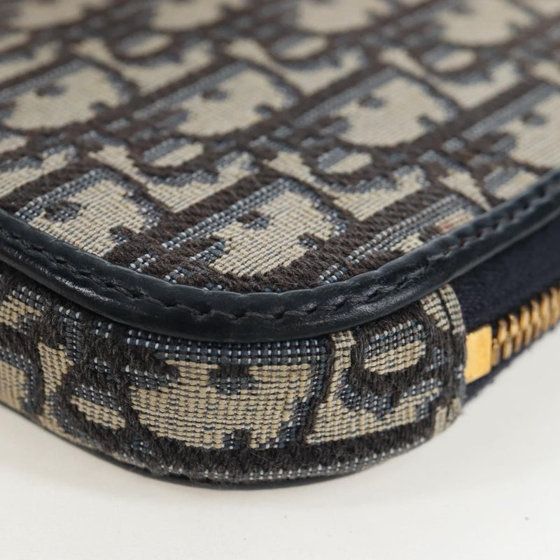 Christian Dior 30 Montaigne Phone Holder On Chain Oblique Canvas Navy Bag