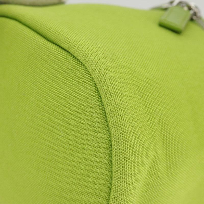 Prada Zipped Triangle Canvas Green Bag