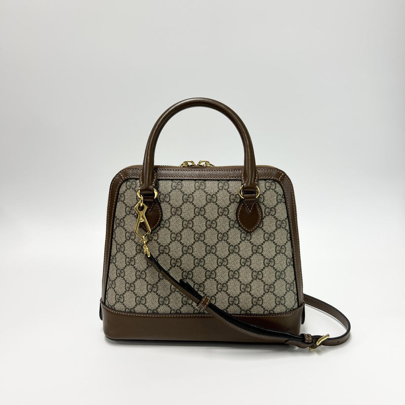 Gucci Horsebit 1955 Gg Coated Canvas With Leather Brown Other Bag