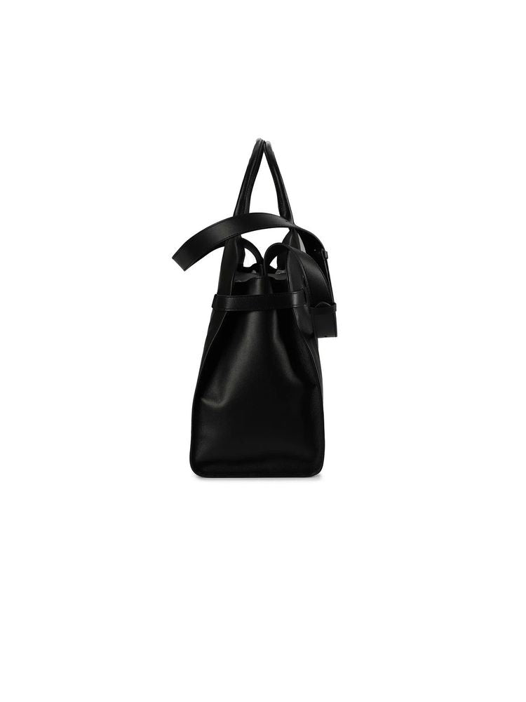 Coccinelle Smooth Cowhide Top Handle Bag — Black