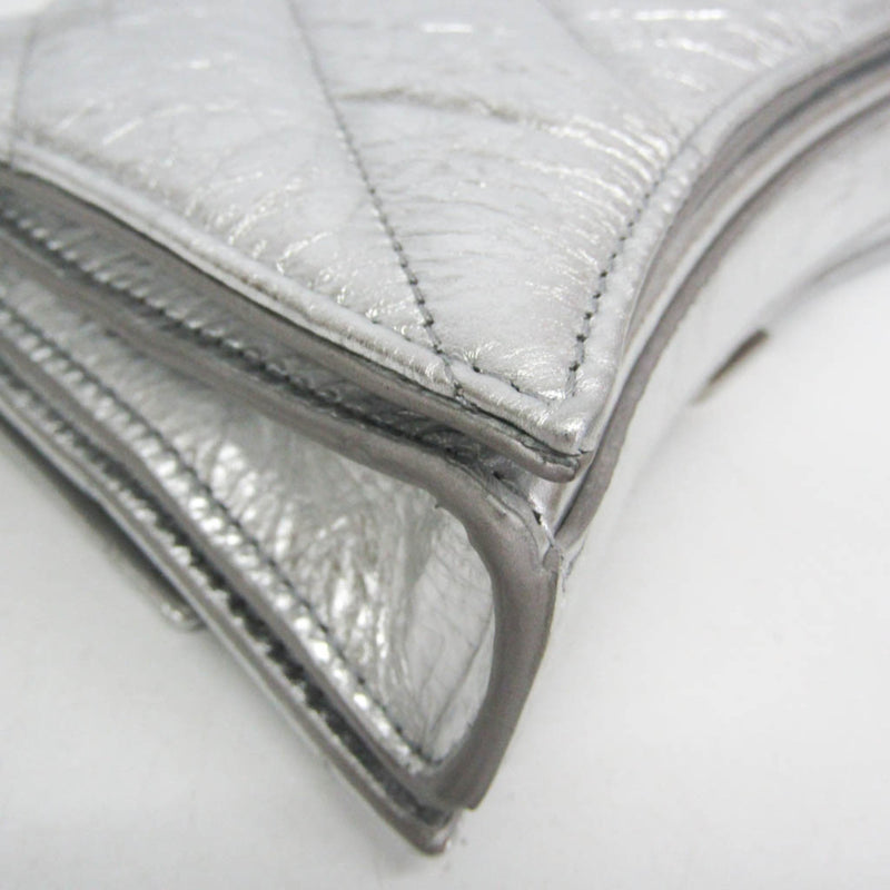 Balenciaga Crush Chain Flap Leather Silver Bag