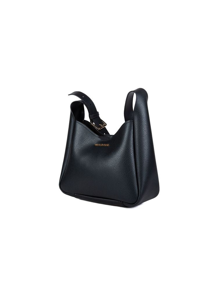 Michael Kors Birch Medium Shoulder Bag — Black Leather