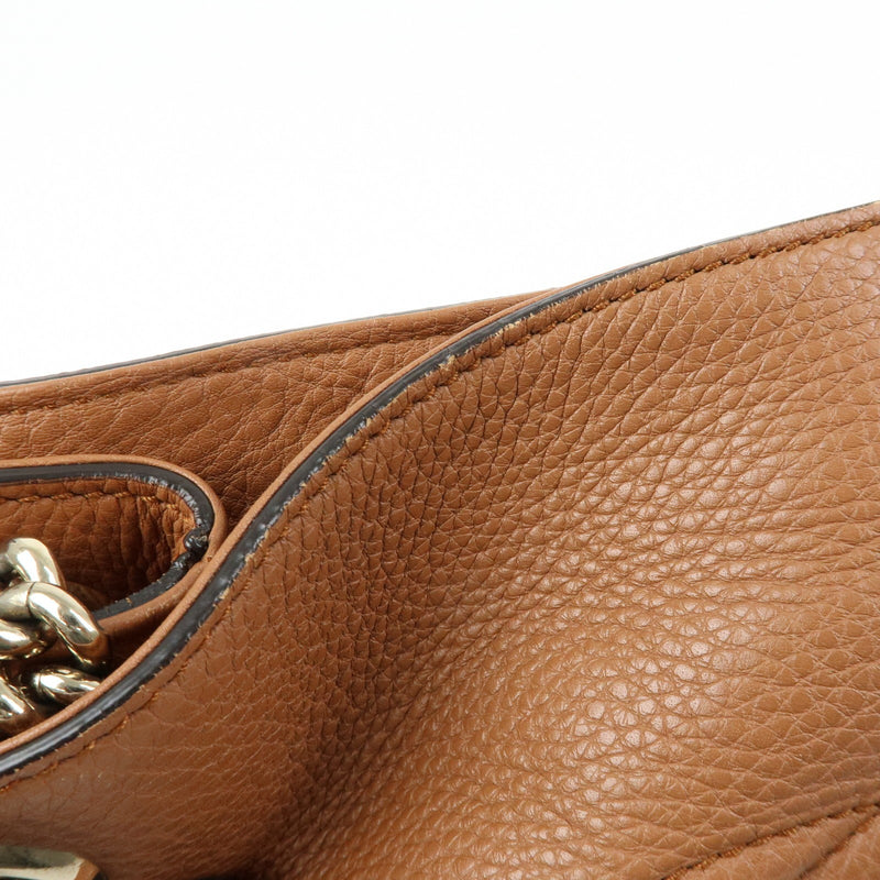Gucci Soho Chain Strap Leather Brown Bag