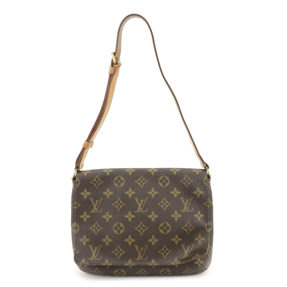 Louis Vuitton Musette Tango Monogram Canvas Brown Bag
