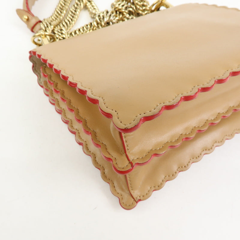 Fendi Kan I Leather Beige Bag