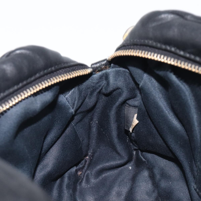 Miu Miu Shoulder Matelasse Leather Black Bag