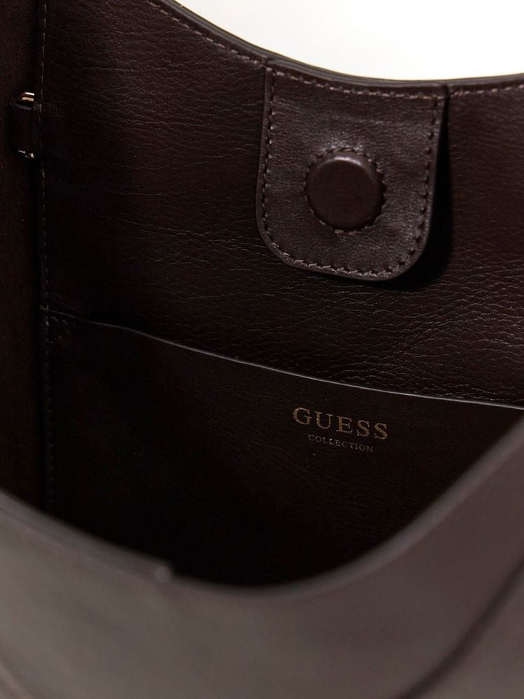 Guess Pauline Hobo Bag — Brown Cow Leather