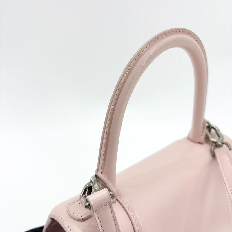 Balenciaga Hourglass Top Handle Leather Pink Bag