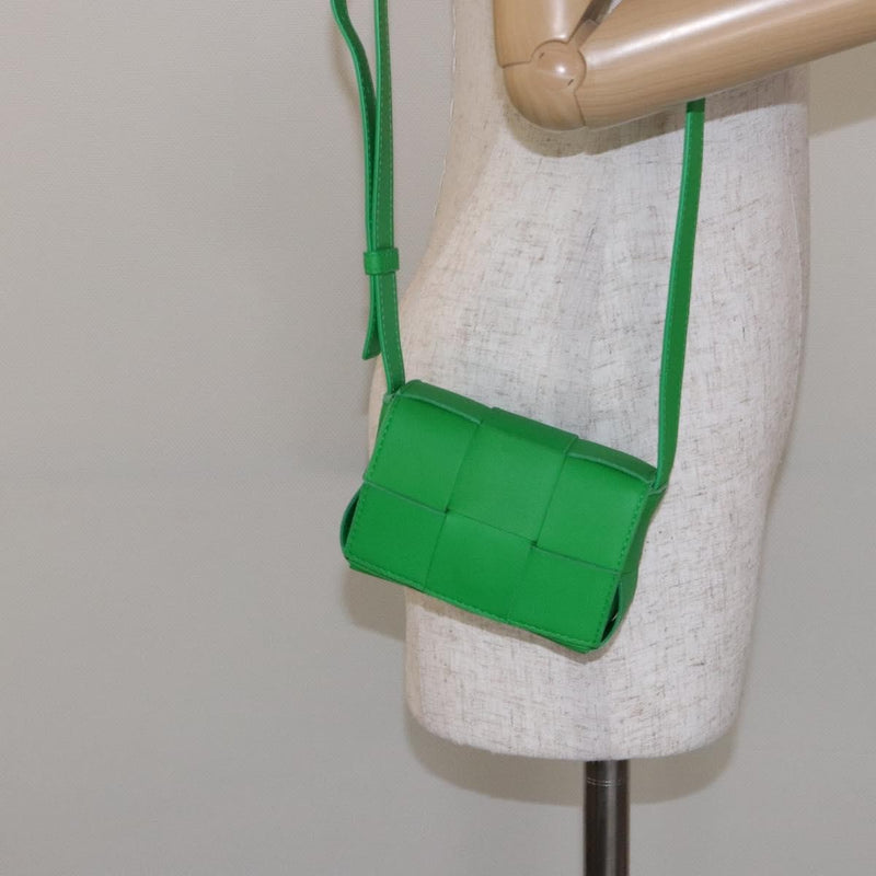 Bottega Veneta Cassette Maxi Intrecciato Leather Green Bag