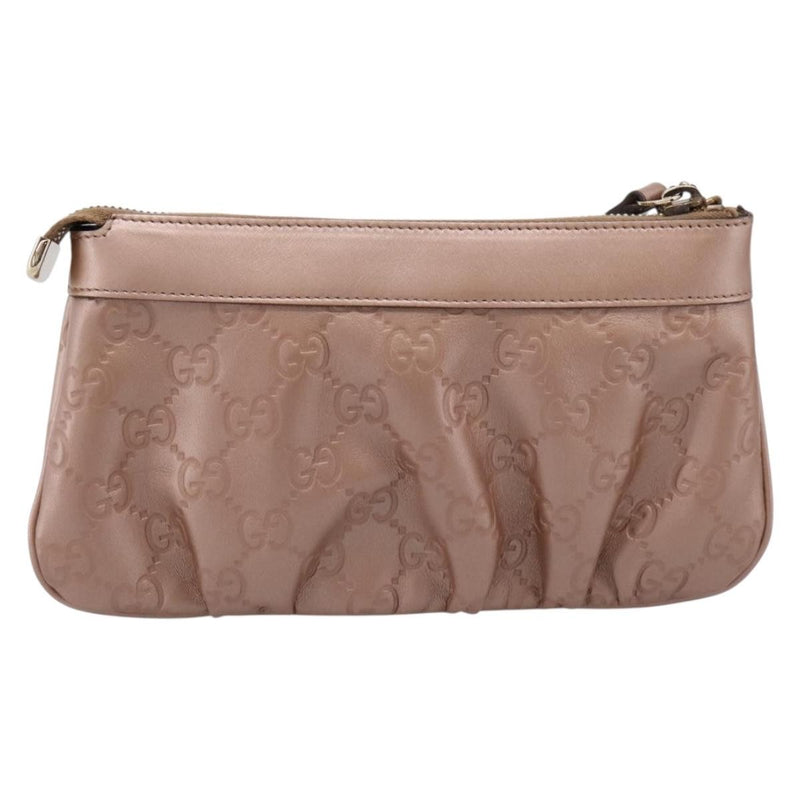 Gucci Heart Wristlet Guccissima Leather Pink Bag